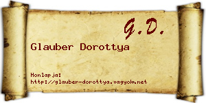 Glauber Dorottya névjegykártya